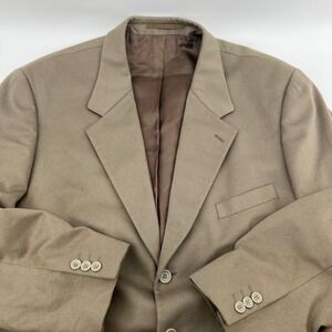 Vintage J Anthony Ltd. Mens Wool Cashmere Blazer Jacket‎ Taupe Size R46